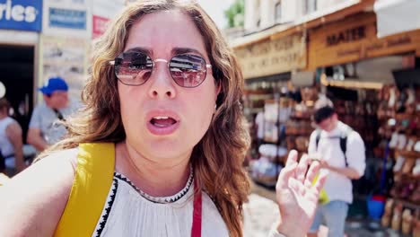 athens on camera: tourist girl's video log