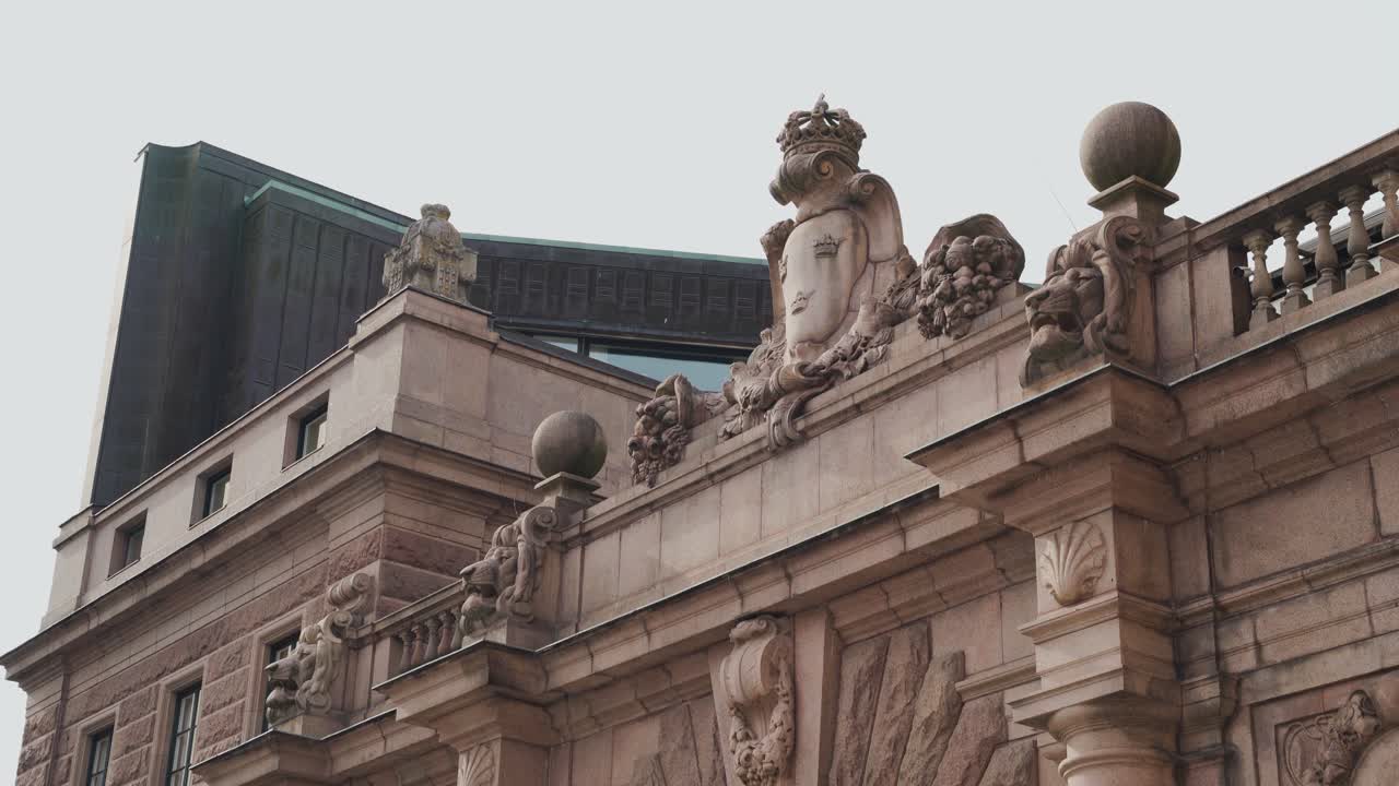 Close up of Parliament House in Stockholm Sweden