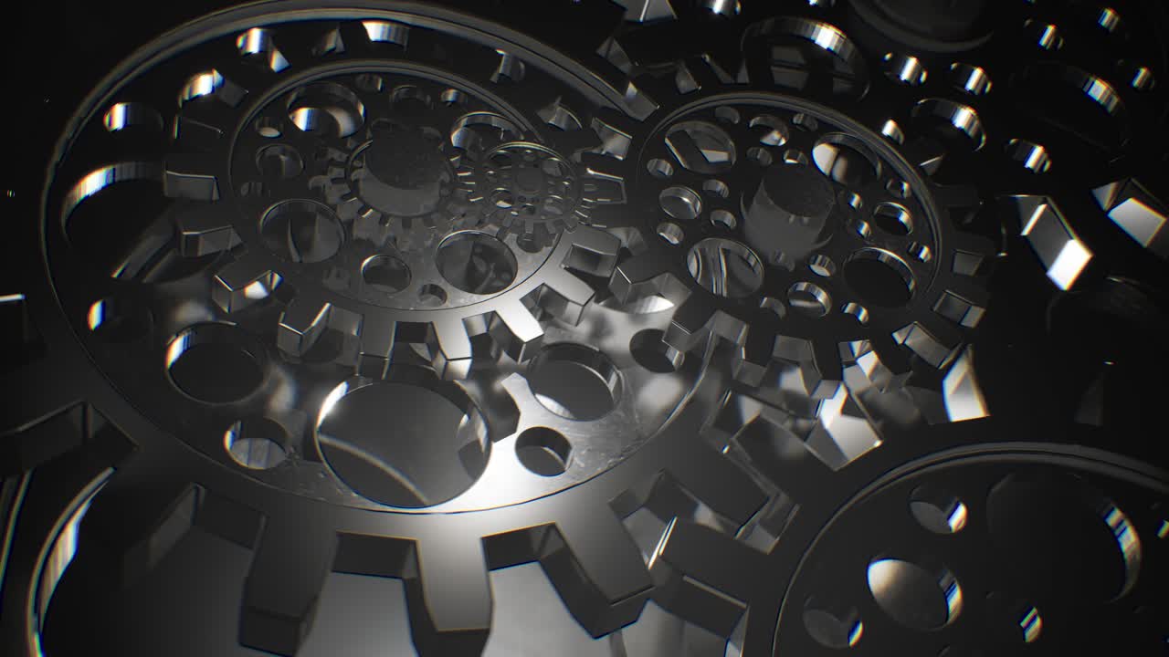 Gears And Cogs Rotating