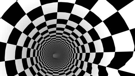 el túnel de tablero de ajedrez de estilo 3d de arquitectura futurista de fondo capaz de hacer un bucle sin problemas 4k