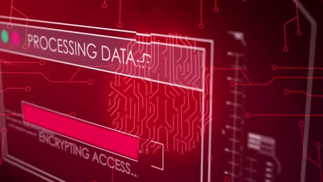 animation of data processing over biometric human brain