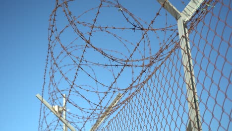 barbed wire at ramparts in jerusalem israel