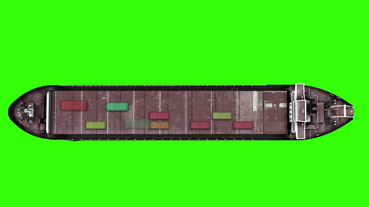 컨테이너 를 탑재 한 화물선 의 위쪽