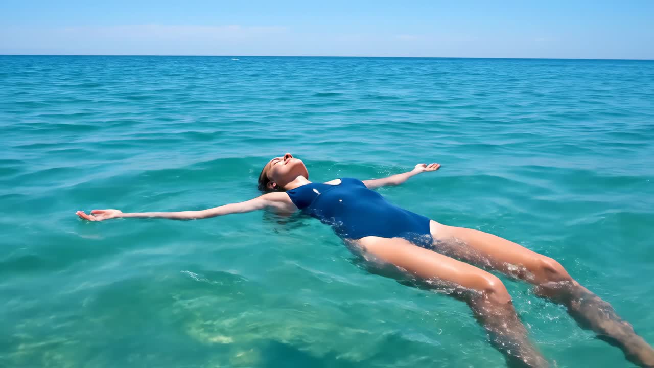 Woman Relaxing in the Sea