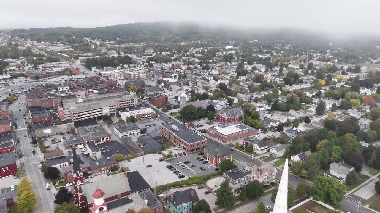 aerial high at cloud level over rutland vermont