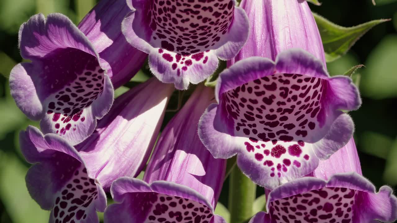 Close-up video of a green plant with unopened buds, captured from a low angle