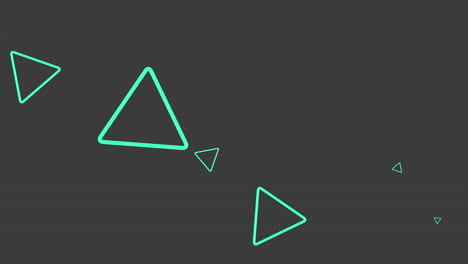 Flying-neon-green-geometric-triangles-on-black-gradient