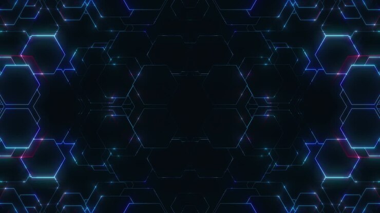 Loop VJ di un motivo a griglia moderno blu ad alta tecnologia