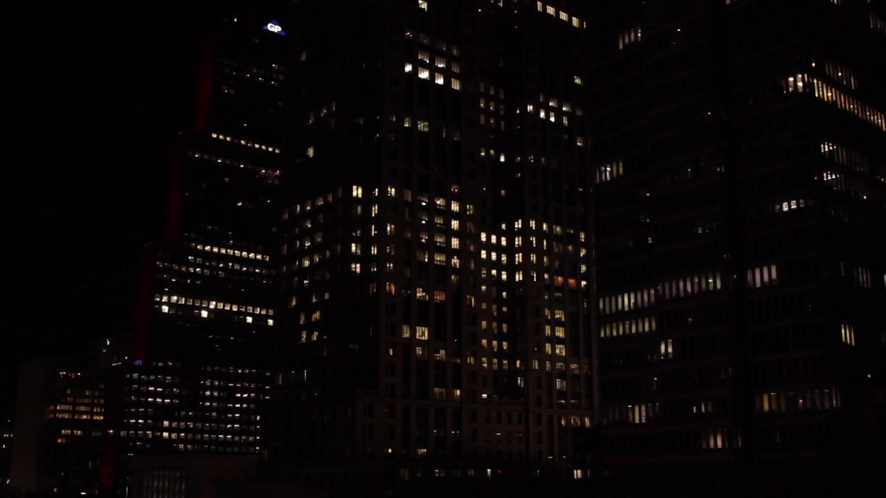 Skyline notturno di edifici nel centro di Atlanta, GA