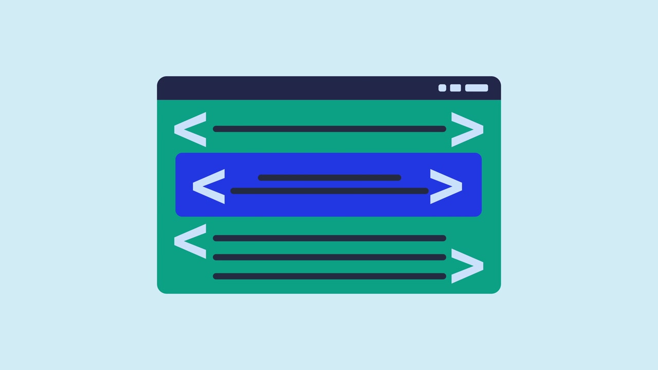 Animated Software Code Editor Interface Loading