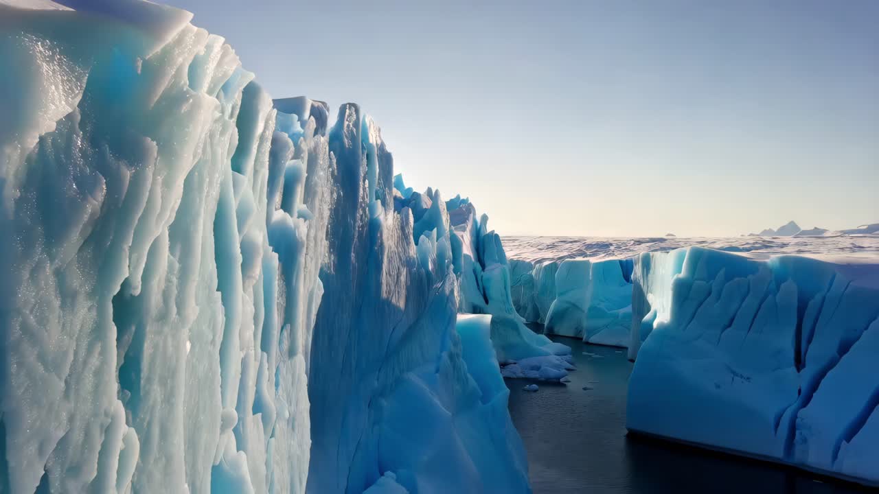 놀라운 얼음 빙하 풍경