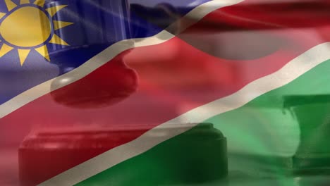 Digitally-composite-of-Namibia-flag-4k