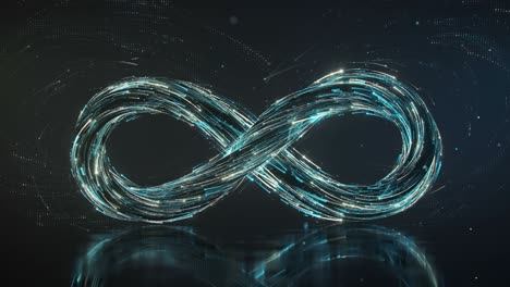 infinity sign symbol of endless 3d render seamless loop animation