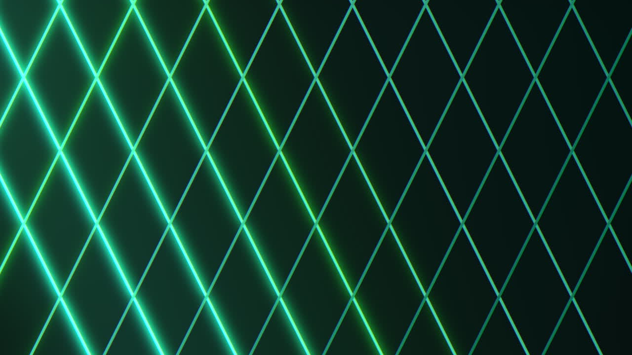 A striking pattern of green lines forms a diamond shape on a black backdrop in this intriguing image. Symmetry and contrast are notable features