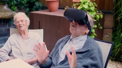 Elderly Couple Experiencing Virtual Reality