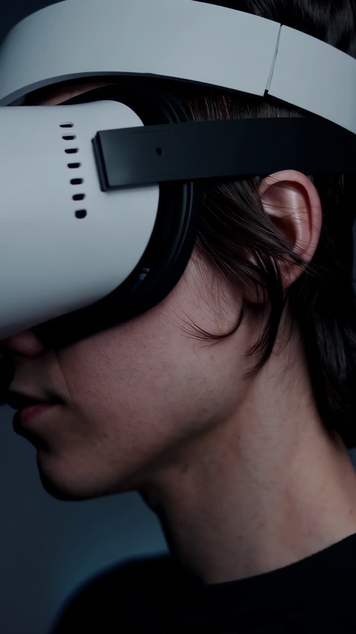 persona que lleva auriculares de VR