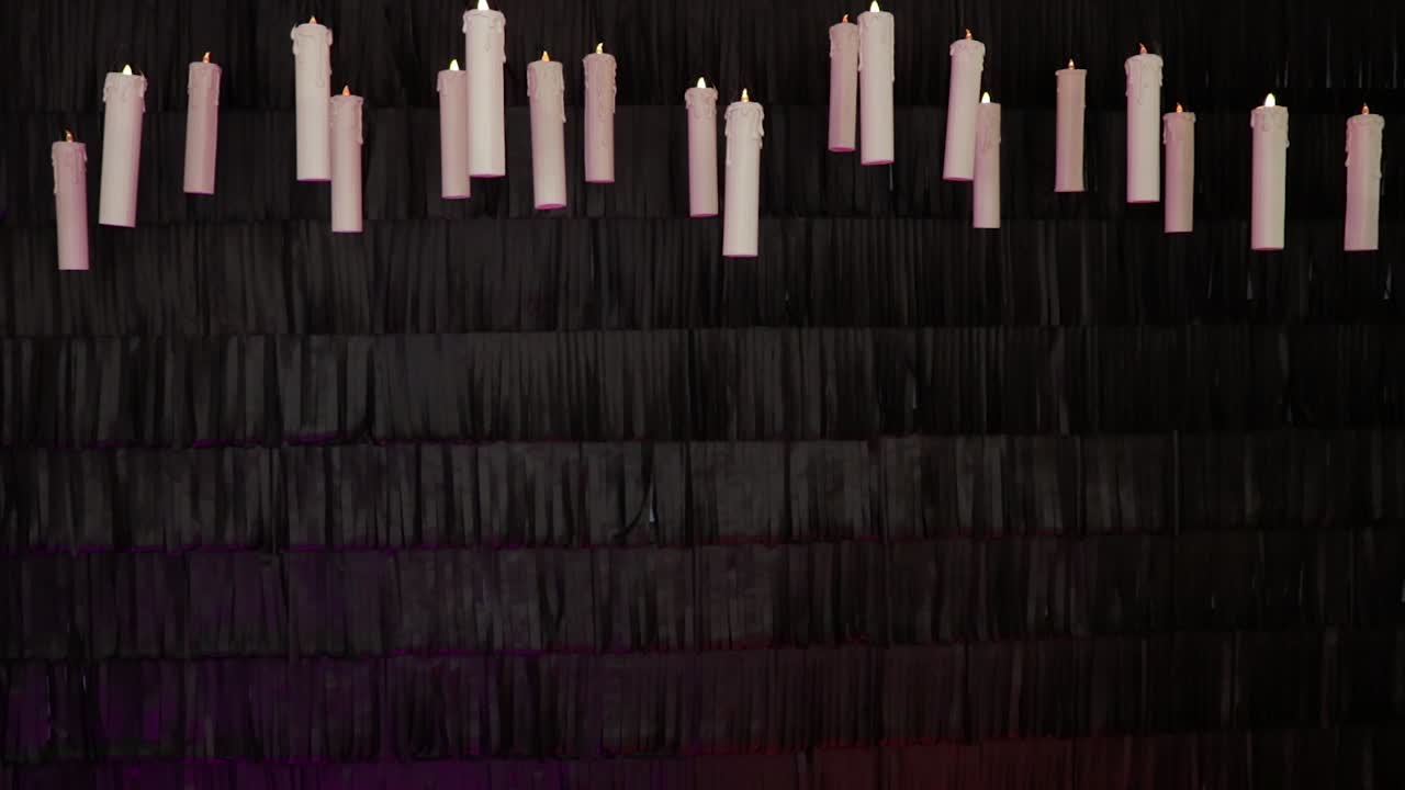 떠 다니는 촛불 배경. 공예품과 diy