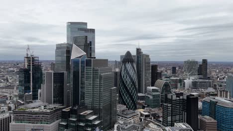 Panning-drone-aerial-City-of-London-UK-skyscrapers-in-financial-district