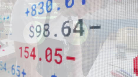 animación del mercado de valores sobre personas diversas