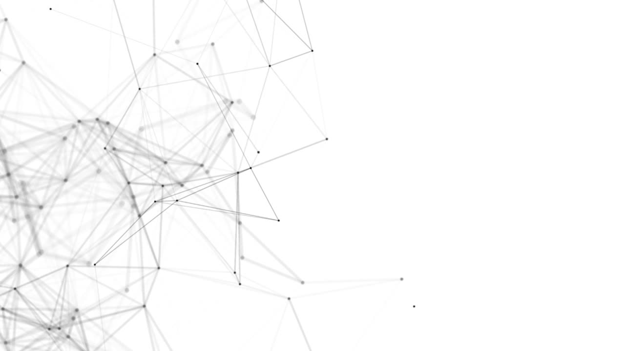 Plexus fantasy abstract technology. Abstract geometric background with moving lines, dots and triangles. Science. Medicine and technology. Loop animations