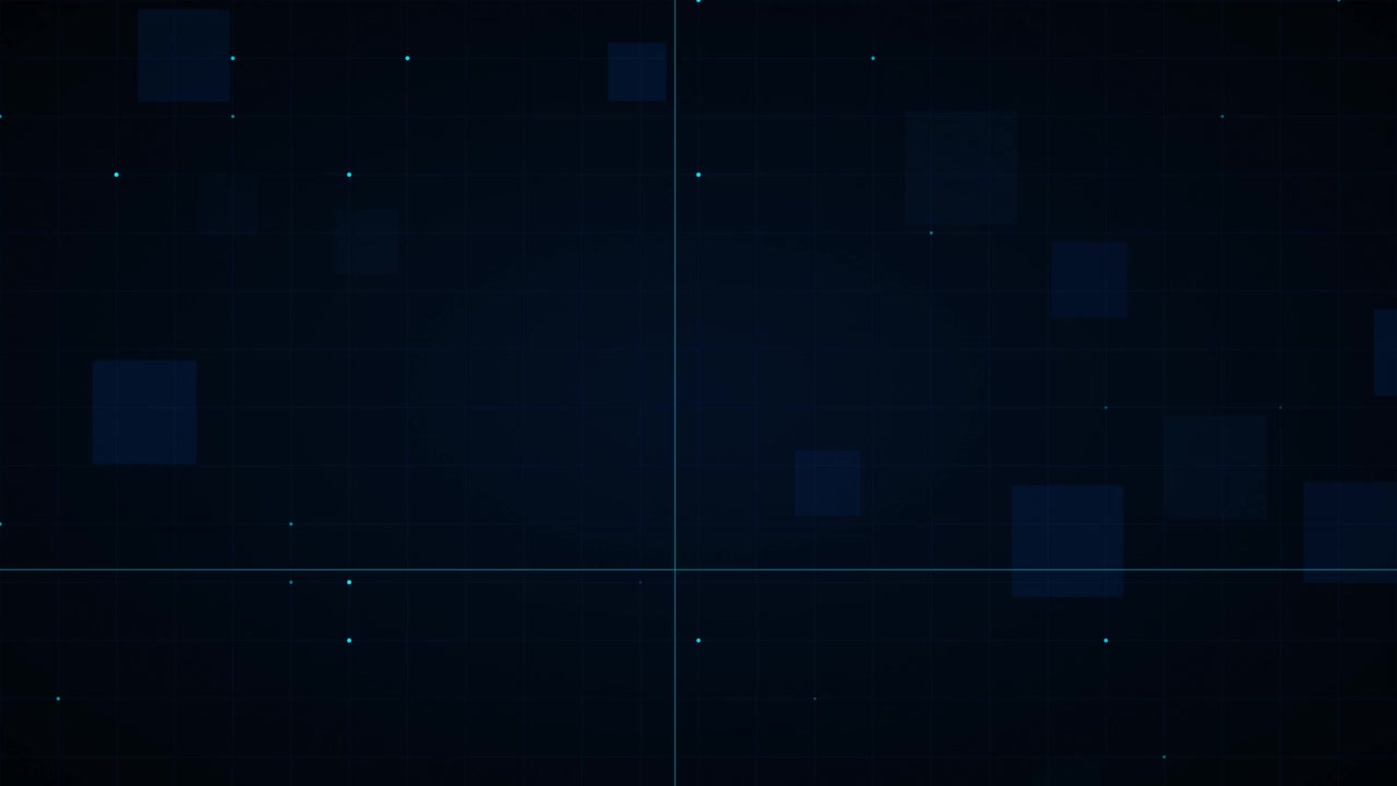 Abstract Digital Background with Floating Squares and Grid Lines