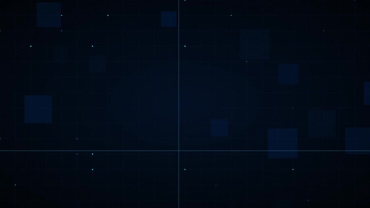 Abstract Digital Background with Floating Squares and Grid Lines