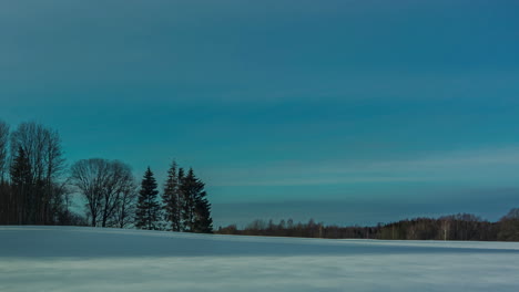 Time-lapse-of-a-empty-snowy-landscape