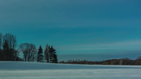 time lapse of a empty snowy landscape