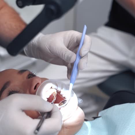 young woman in stomatology clinic