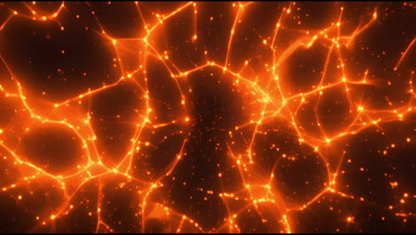 abstract orange glowing network background