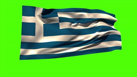 la bandera nacional de grecia soplando en la brisa