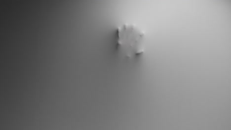 Scary hands silhouettes appear from the white wall