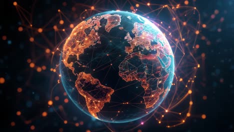 wereldwijde netwerk visualisatie van de aarde