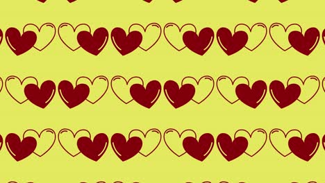 heart pattern on a pale yellow background