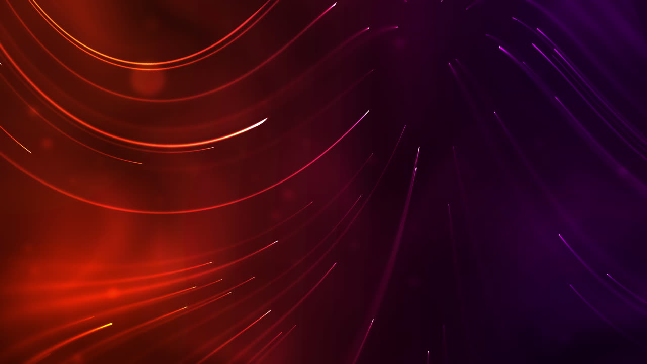 Abstract Glowing Lines Moving in Red and Purple Gradient
