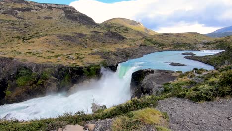 waterfall torres del paine national park patagonia