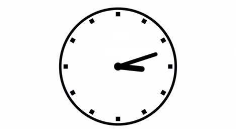 clock with moving arrows on white background. stopwatch animated icon