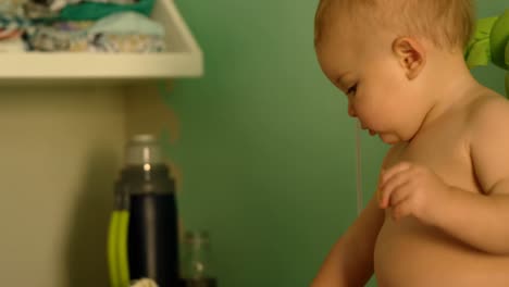 Baby-boy-playing-at-home-4k