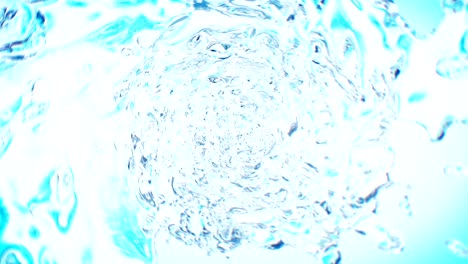 beautiful water swirl blue color in tube on white background. isolated transparent vortex 3d animation with alpha matte.