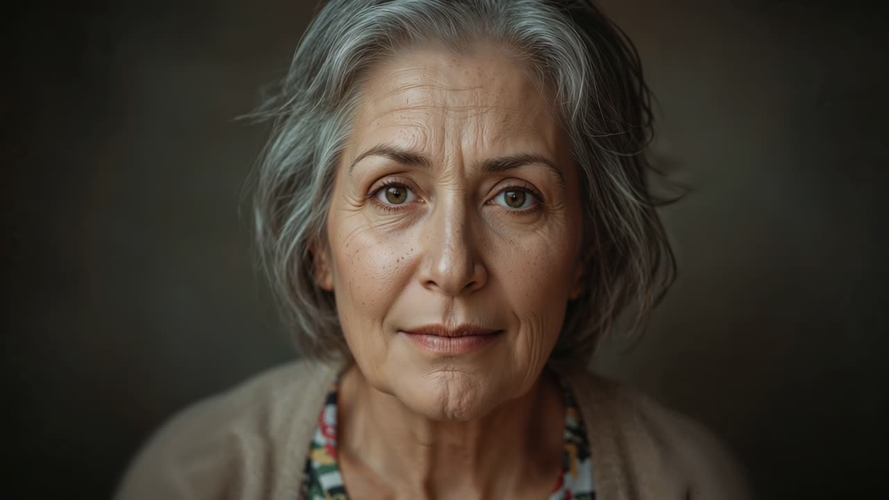 retrato de una mujer mayor