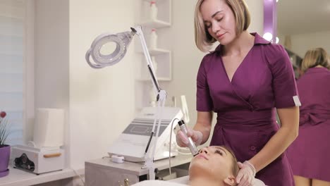 facial treatment at a beauty clinic