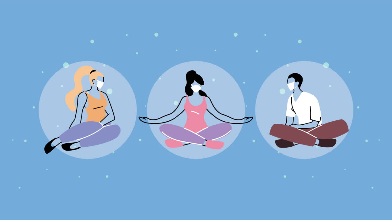 코로나19 예방을 위해 의료 마스크를 착용하는 젊은이들