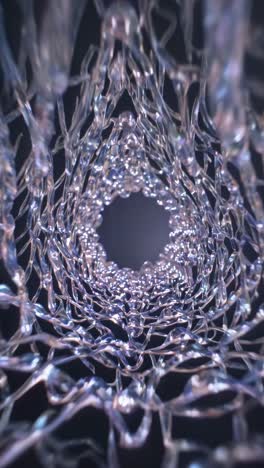 abstract tunnel of shimmering structures
