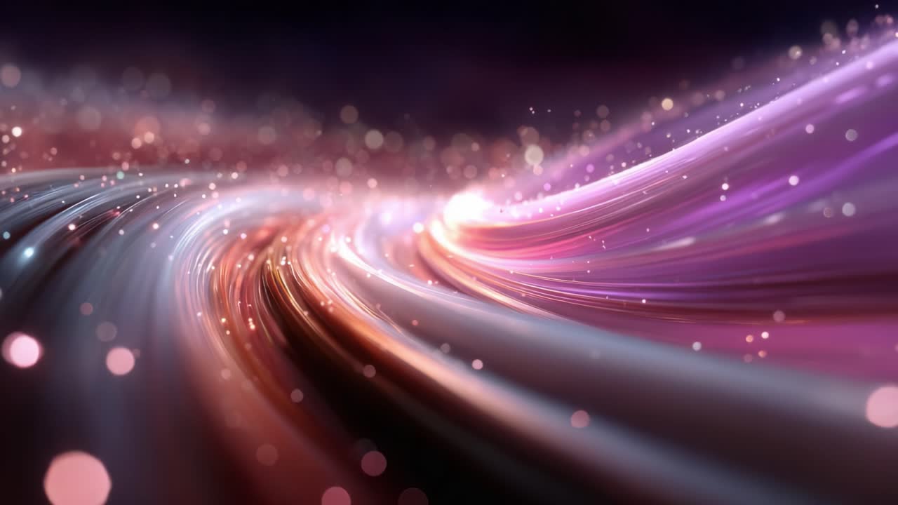 A Captivating Journey Through Vibrant Swirls of Light and Color: An Abstract Representation of Energy and Motion in a Universe of Possibilities