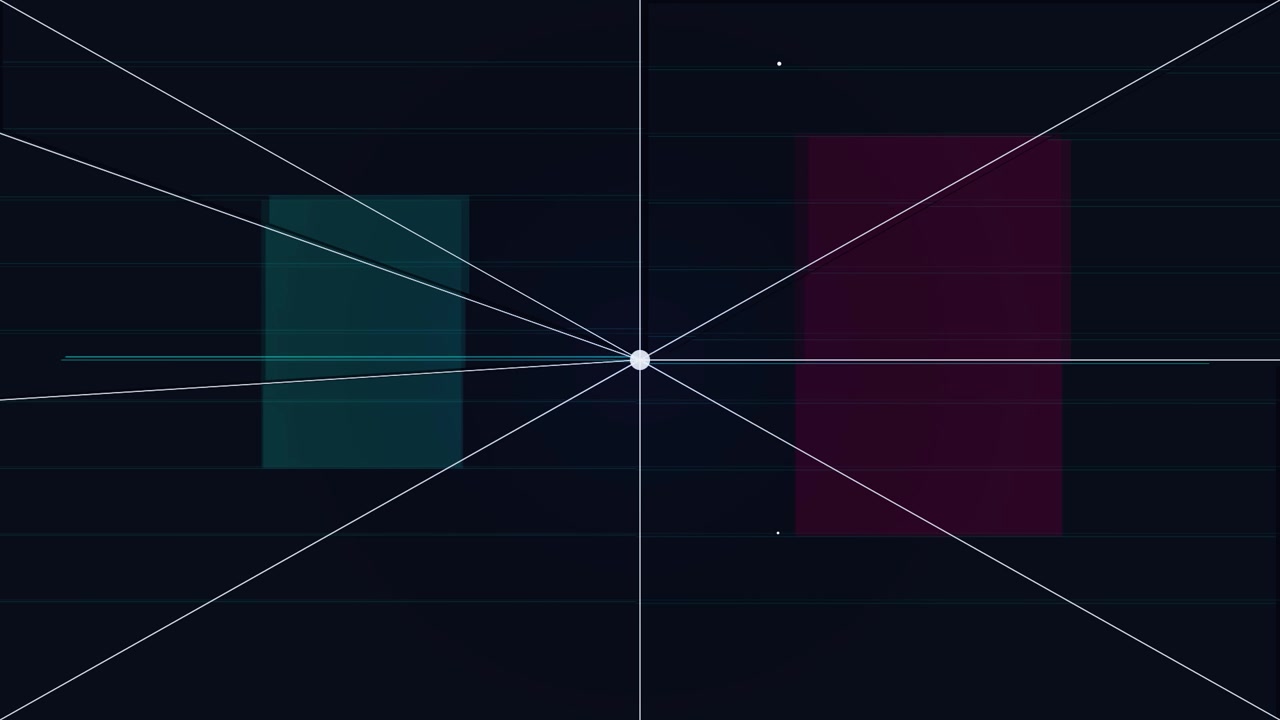 Abstrakte geometrische Bewegtgrafik mit pulsierenden Rechtecken