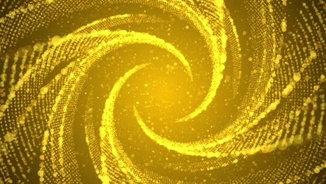 abstract loop motion background shining gold particles. shimmering glittering particles bokeh.