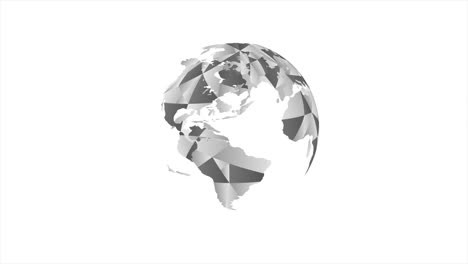 earth rotation animation. political map globe spinning seamless loop.