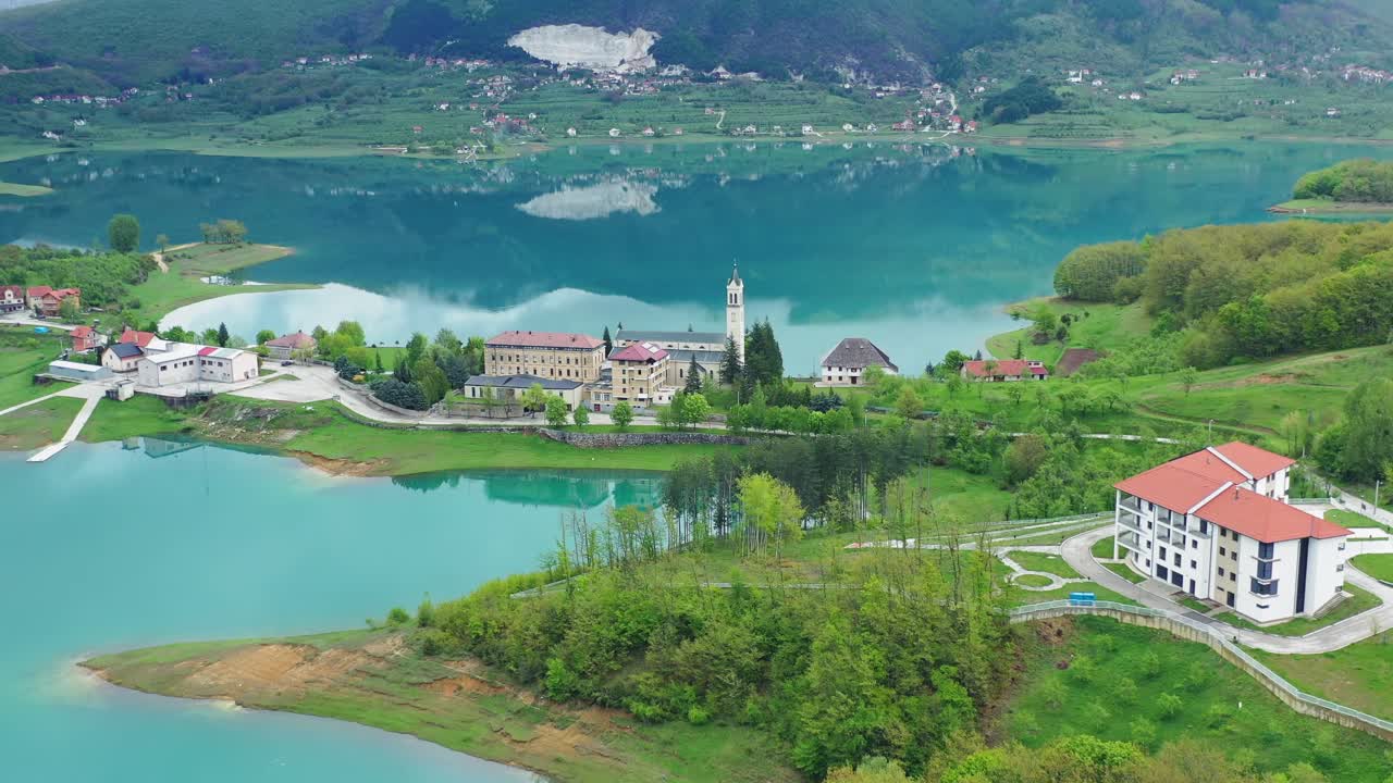 Scit Franciscan monastery, serene Rama lake and mountains
