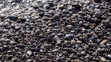 pebble beach and sea waves