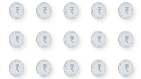 animated silver coin rupee video seamless pattern background. 4k